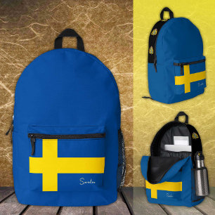 Dos Imprimé Suède, sac à dos, drapeau suédois / patriotique