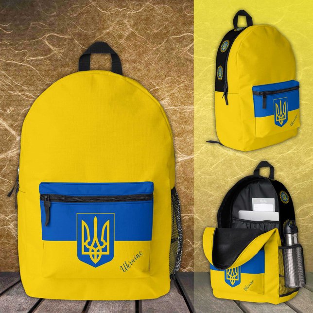 Dos Imprimé Ukraine, jaune, sac à dos, drapeau ukrainien / Try (Créateur téléchargé)