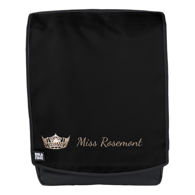 Dos Miss America Crown Personnalisé Bold Face Sac à do (Devant)