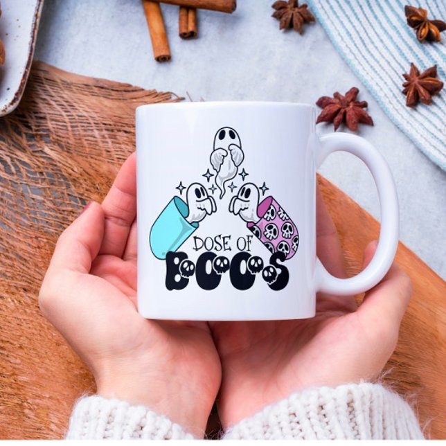 Dose de Boos Drôle Médicale Halloween café Mug (Créateur téléchargé)