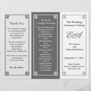 Dossier du programme de mariage Gris Tint