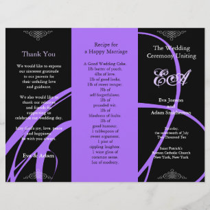 Dossier du programme de mariage Twirl Purple Black