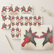 Éclatement Abstrait rouge et vert