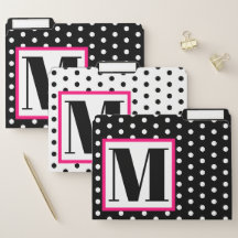 Grand monogramme audacieux rose et concepteur noir