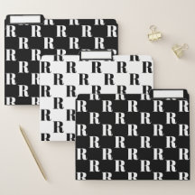 Motif noir et blanc de lettre de monogramme fait