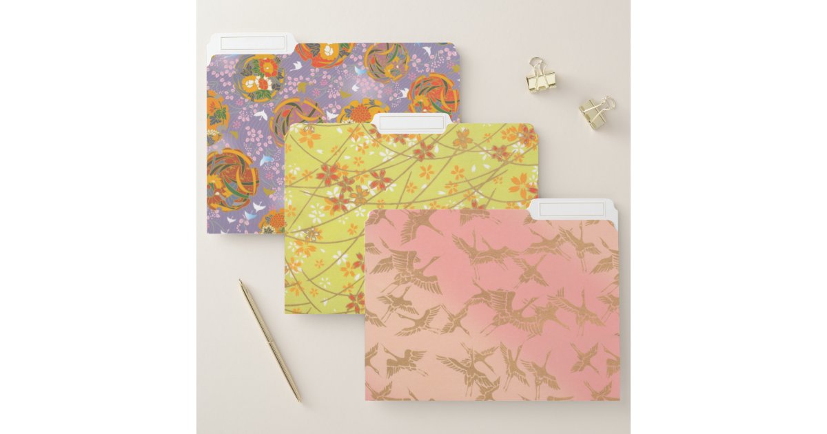 Dossier Oiseaux et fleurs d'origami | Zazzle.fr