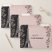 Tour Eiffel Pailleté Argenté Vintage Rose Parisien