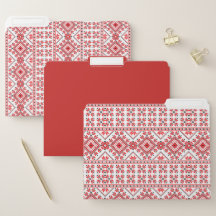 Dossiers Motifs de Noël rouge et blanc
