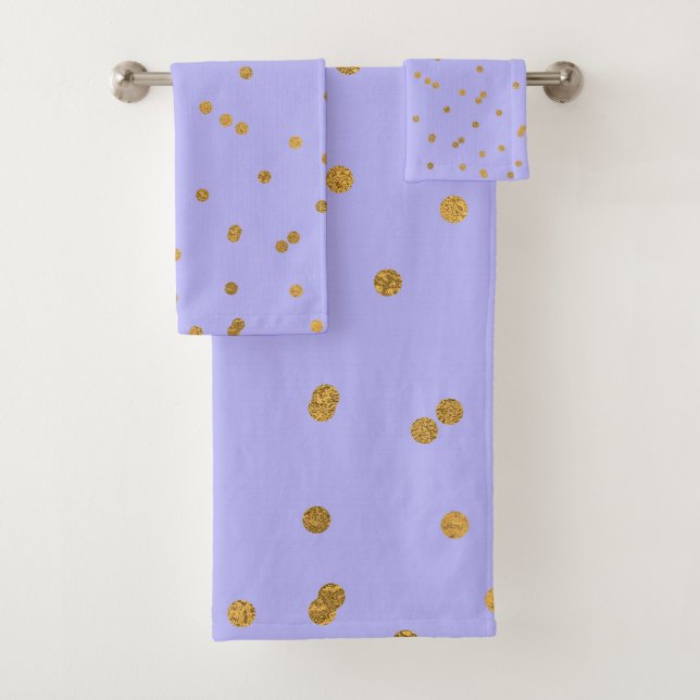 Dots Confetti Purple & Or Glam Glamor Moderne (En situation)