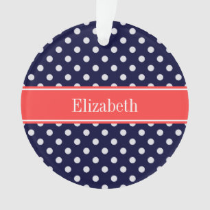 Dots Coral Name Monogram