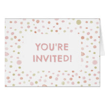 Dots d'aquarelle Erica Confetti Invitation d'anniv