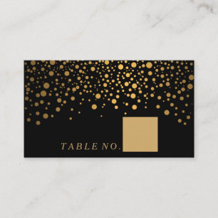 Dots de Faux Gold Confetti sur cartes Black Place