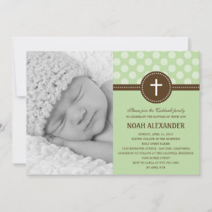 Dots enchanteurs Invitation au Christening Photo G