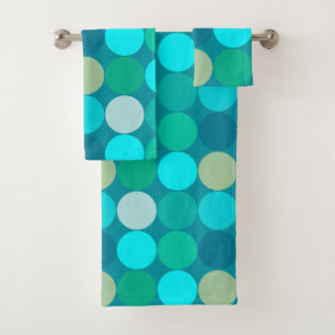 Dots géants du milieu du siècle, turquoise, aqua