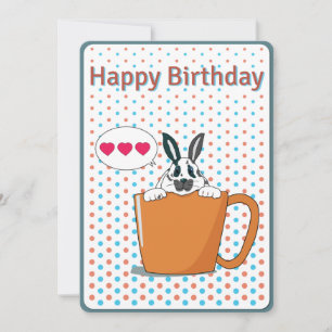 Dotty bunny Bonne carte d'anniversaire