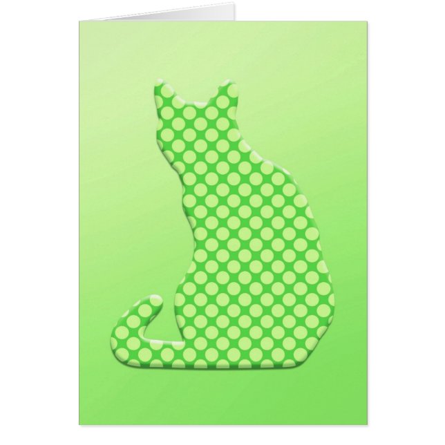 Dotty Chat - teintes vert citron (Devant)