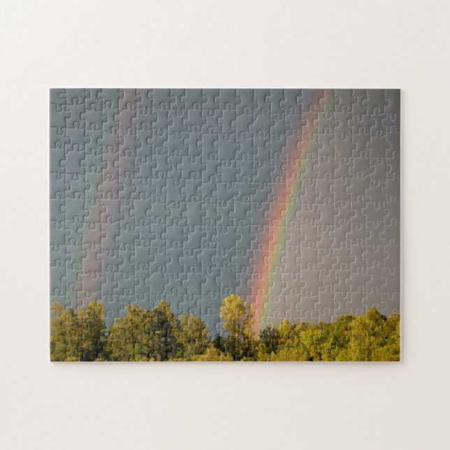 Double arc-en-ciel, puzzle de la photo 11x14 avec (Horizontal)