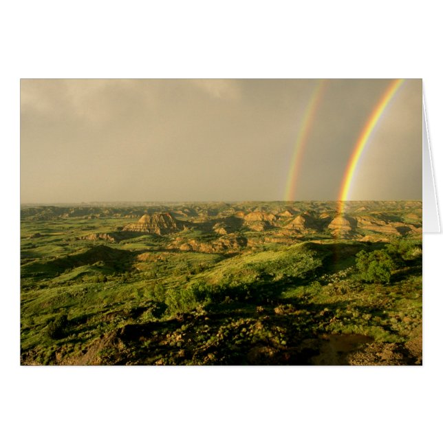 Double arc-en-ciel sur Painted Canyon à Theodore (Devant horizontal)