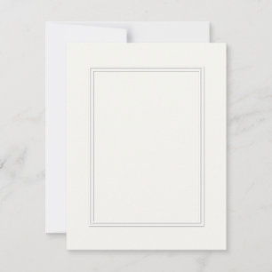 Double Blanc Ombré Bordure sur Papier Blanc