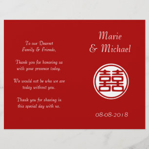 Double Bonheur Rouge foncé - rond