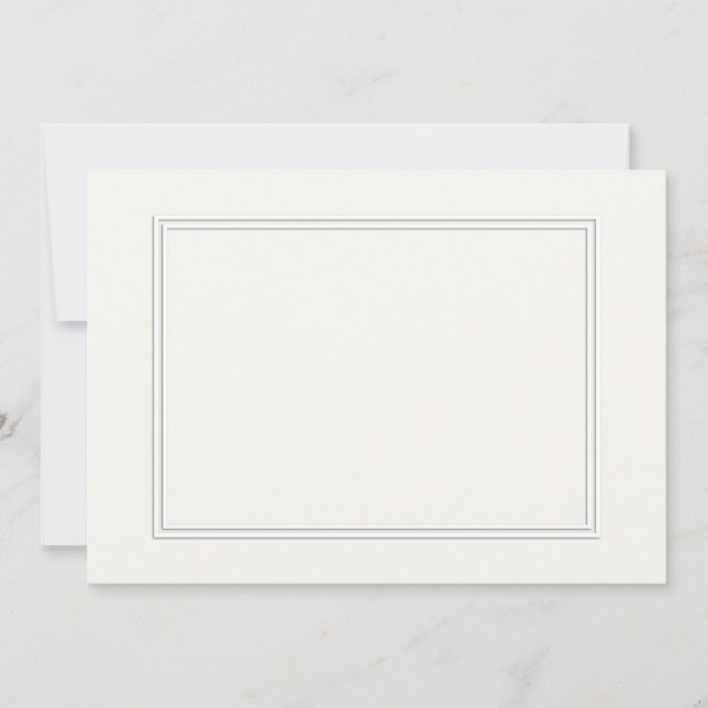 Double bordure ombrée blanche sur fond blanc papie (Devant)