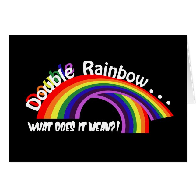 Double carte d'arc-en-ciel (Devant horizontal)