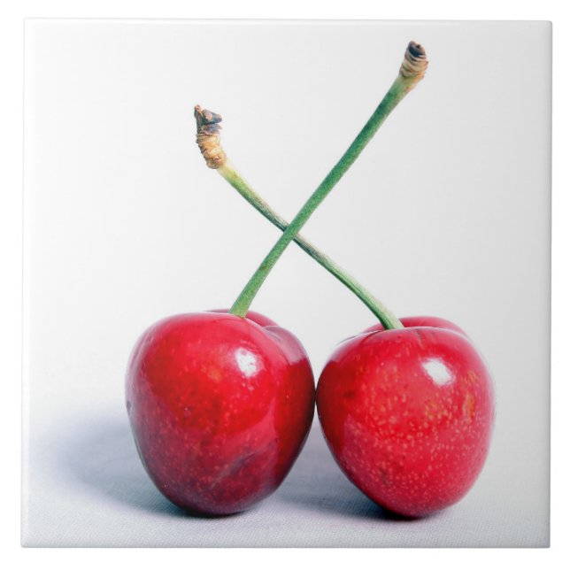 Double cerise Fermer Carreaux photo (Devant)