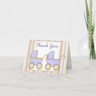 Double chariot - carte pour notes de Merci