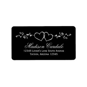 Double Coeur Étiquettes de adresse Mariages person