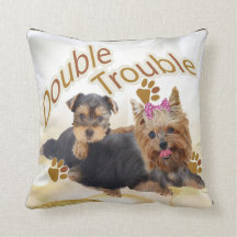 Double coussin de problème de Yorkie par