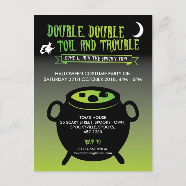 'Double, double peine et problème' invitation Hall (Devant)