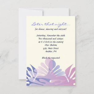 Double Doves B'nai Mitzvah Invitation Carte Party