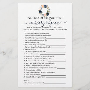 Double face Bébé rose Marine Floral Wreath Jeux