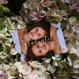 Double Graduation Photo Faire-part Foil