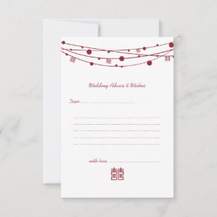 Double Happiness Lanternes Mariage Cartes de conse