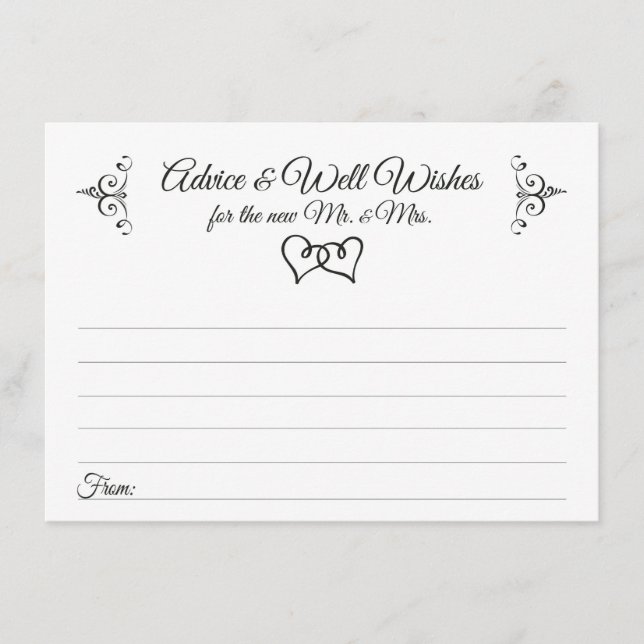 Double Hearts Mariage Conseils et cartes de voeux (Devant)