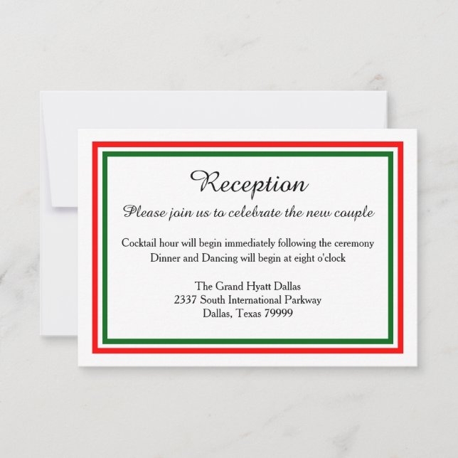 Double Invitation de Noël pour la réception de fin (Devant)