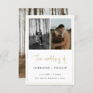 Double Moments couvrent le faire-part de mariage p