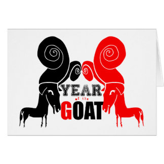 Double Odd Chèvre Chinoise Année Zodiac Carte Anni