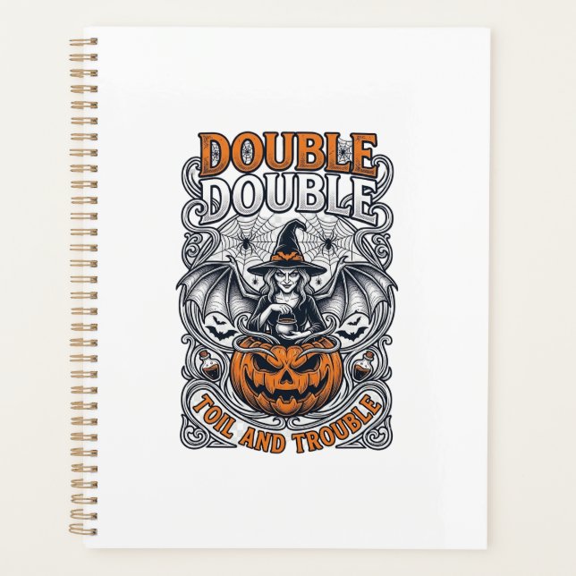 Double peine Malheur Sorcière Citrouille Halloween (Devant)