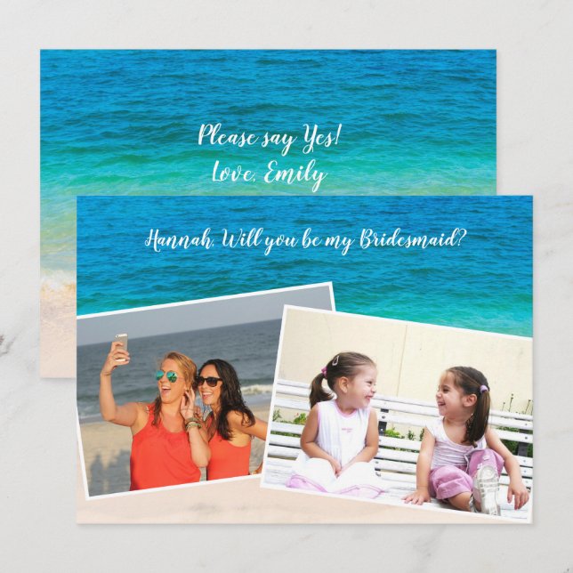 Double Photo Seras-Tu Ma Carte D'Époux (Devant / Derrière)