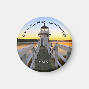 Double Point Lighthouse, Maine Round Magnet
