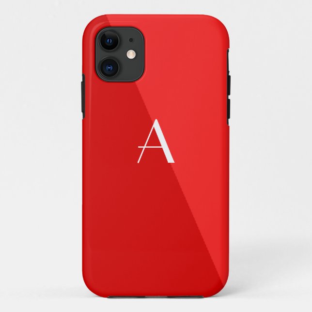 Double rouge Monogramme iPhone 5 Coque (Dos)