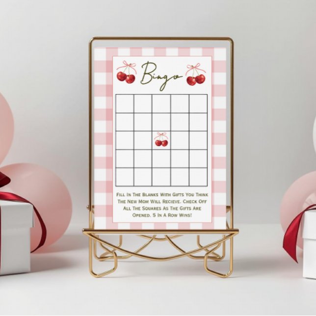 Double sided baby shower games Cherry Sweet  (Créateur téléchargé)