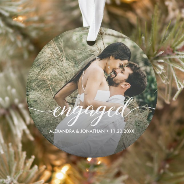 Double sided Engaged couple Photo Custom  (Arbre)