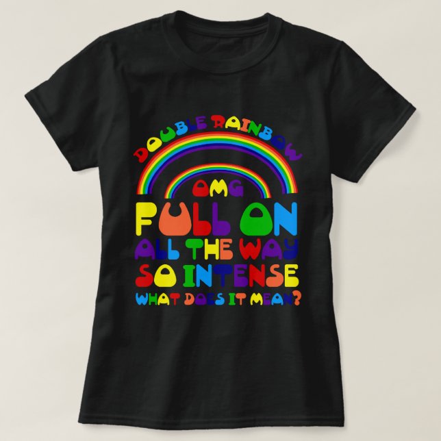 Double T-shirt d'arc-en-ciel (Design devant)