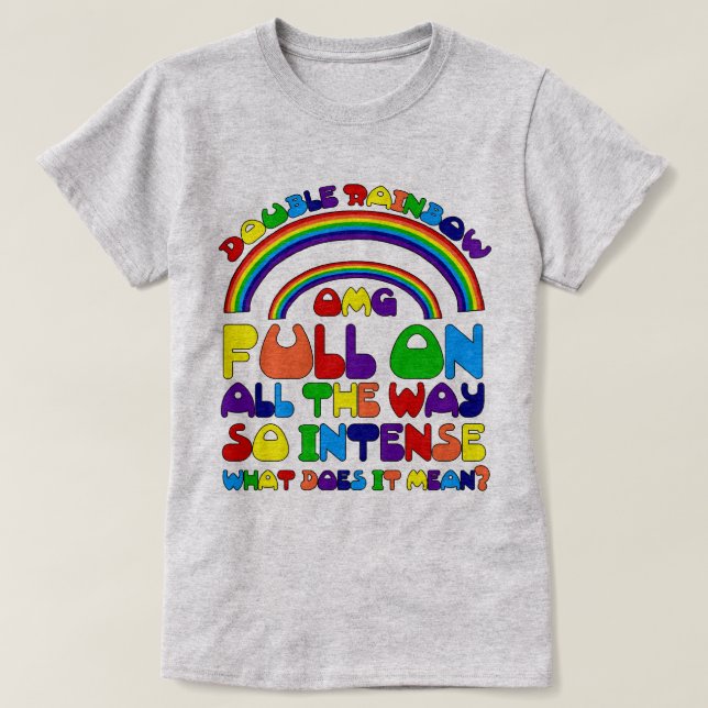 Double T-shirt d'arc-en-ciel (Design devant)