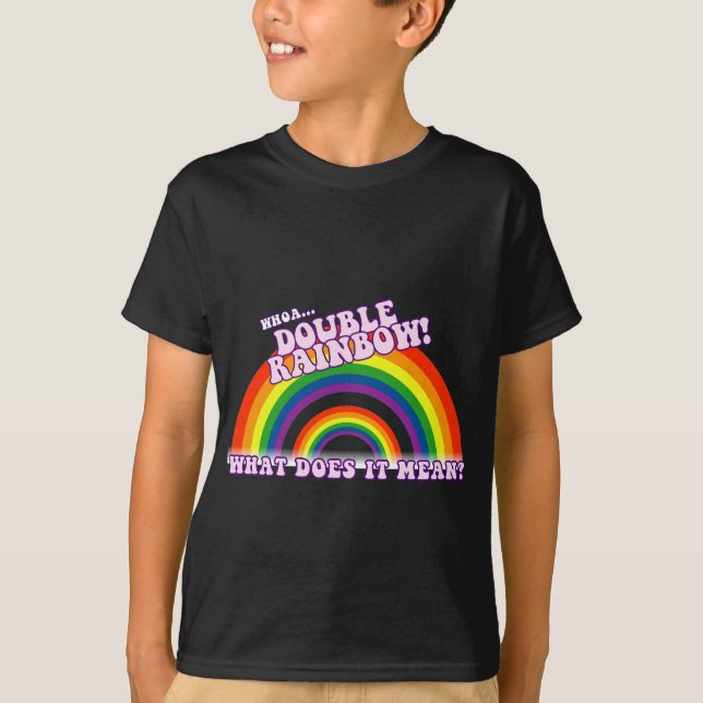 Double T-shirt d'arc-en-ciel (Devant)