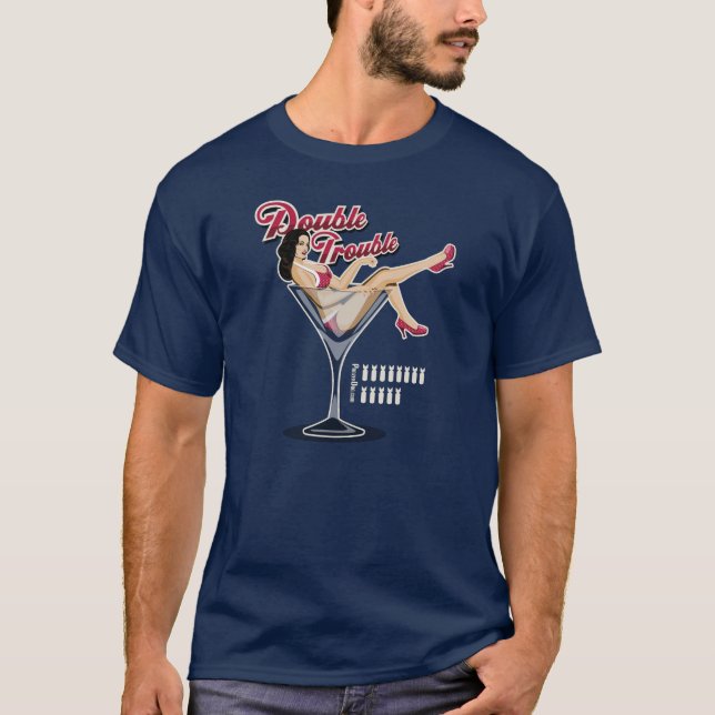 Double T-shirt de Pin- de bombardier de problème (Devant)