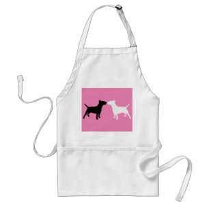 Double tablier de silhouette de bull-terrier